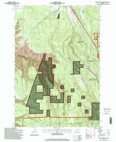 United States Geological Survey Meacham Lake, OR (1995, 24000-Scale) digital map