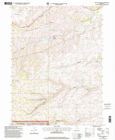 United States Geological Survey Meachum Ridge, UT (1998, 24000-Scale) digital map
