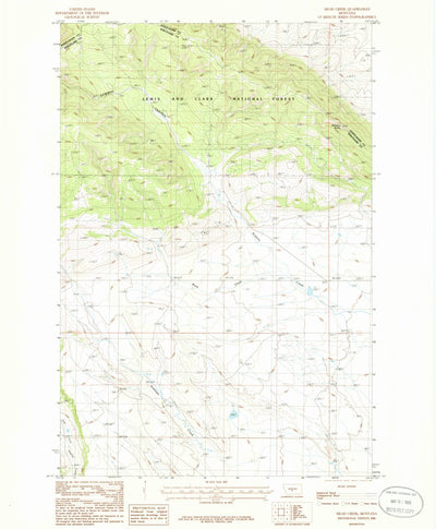United States Geological Survey Mead Creek, MT (1986, 24000-Scale) digital map