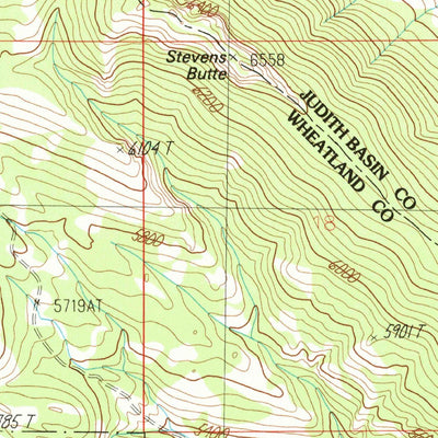 United States Geological Survey Mead Creek, MT (1986, 24000-Scale) digital map