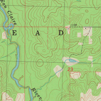 United States Geological Survey Mead Lake East, WI (1982, 24000-Scale) digital map