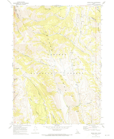 United States Geological Survey Meade Peak, ID (1970, 24000-Scale) digital map