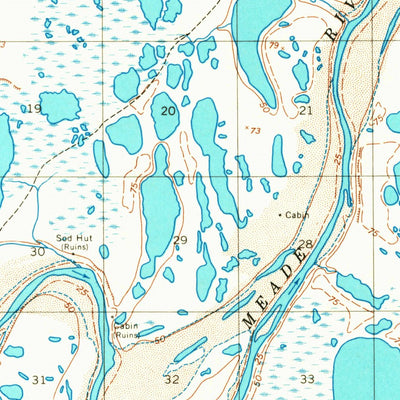 United States Geological Survey Meade River C-3, AK (1955, 63360-Scale) digital map