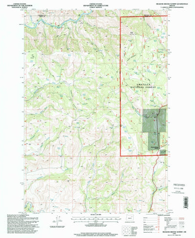 United States Geological Survey Meadow Brook Summit, OR (1995, 24000-Scale) digital map