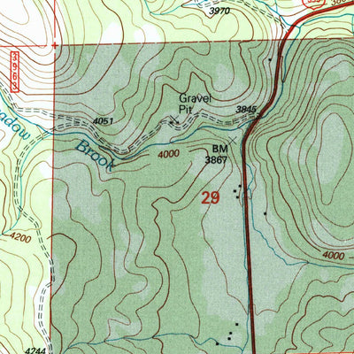 United States Geological Survey Meadow Brook Summit, OR (1995, 24000-Scale) digital map