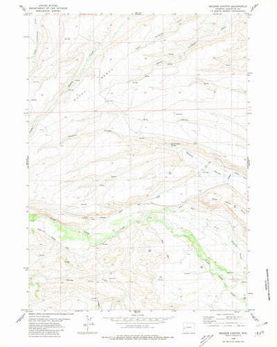 United States Geological Survey Meadow Canyon, WY (1980, 24000-Scale) digital map