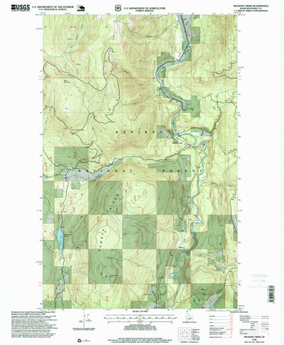United States Geological Survey Meadow Creek, ID (1996, 24000-Scale) digital map
