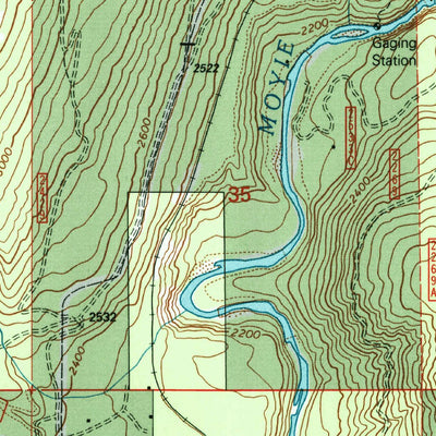 United States Geological Survey Meadow Creek, ID (1996, 24000-Scale) digital map