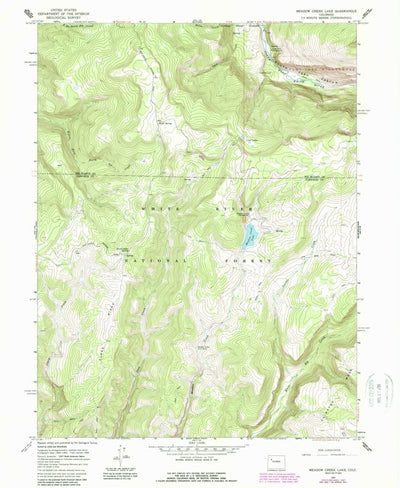 United States Geological Survey Meadow Creek Lake, CO (1966, 24000-Scale) digital map