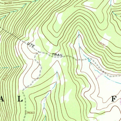 United States Geological Survey Meadow Creek Lake, CO (1966, 24000-Scale) digital map