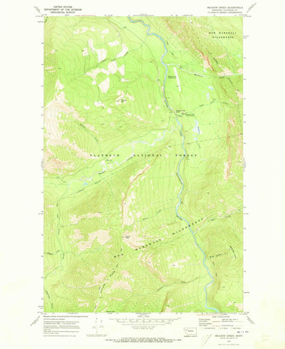 United States Geological Survey Meadow Creek, MT (1970, 24000-Scale) digital map