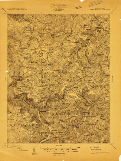 United States Geological Survey Meadow Creek, WV (1912, 48000-Scale) digital map