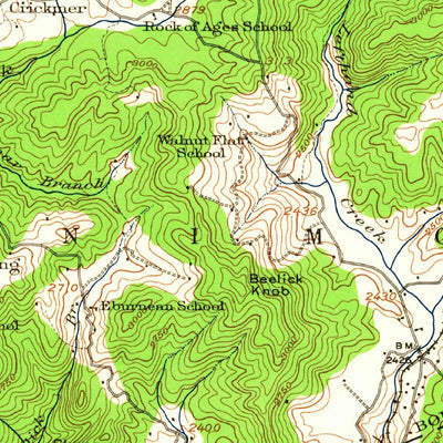 United States Geological Survey Meadow Creek, WV (1912, 62500-Scale) digital map