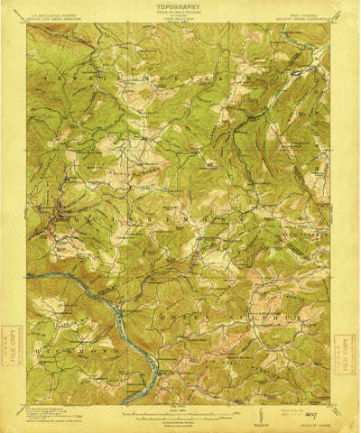 United States Geological Survey Meadow Creek, WV (1915, 62500-Scale) digital map