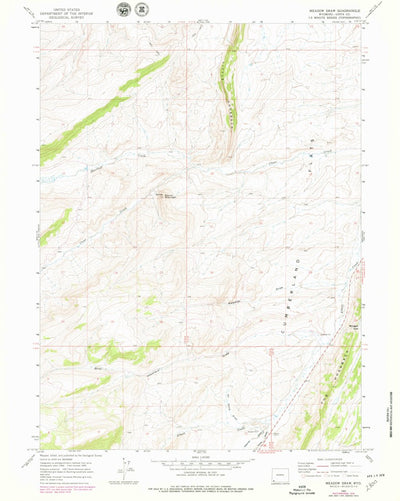 United States Geological Survey Meadow Draw, WY (1965, 24000-Scale) digital map