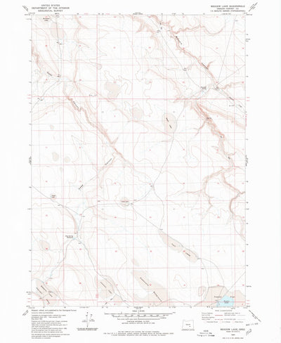United States Geological Survey Meadow Lake, OR (1980, 24000-Scale) digital map