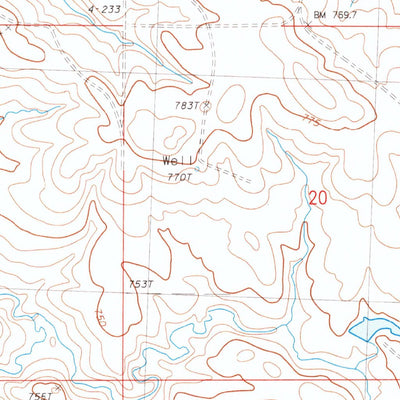 United States Geological Survey Meadow NW, SD (1983, 24000-Scale) digital map