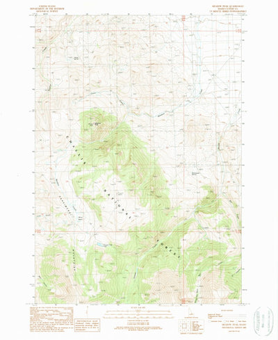 United States Geological Survey Meadow Peak, ID (1989, 24000-Scale) digital map