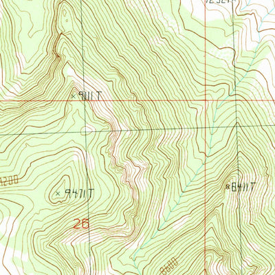 United States Geological Survey Meadow Peak, ID (1989, 24000-Scale) digital map