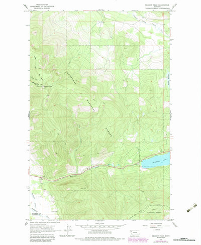 United States Geological Survey Meadow Peak, MT (1964, 24000-Scale) digital map