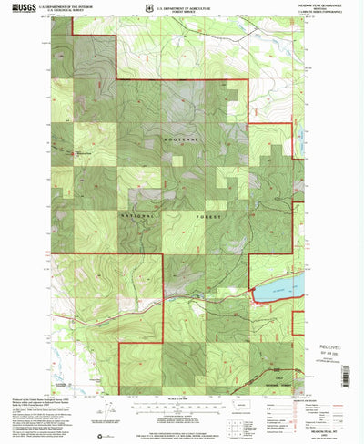 United States Geological Survey Meadow Peak, MT (1997, 24000-Scale) digital map