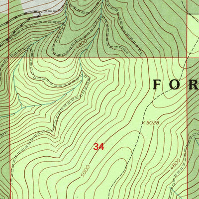 United States Geological Survey Meadow Peak, MT (1997, 24000-Scale) digital map