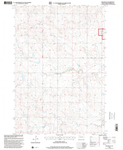 United States Geological Survey Meadow SE, SD (1998, 24000-Scale) digital map