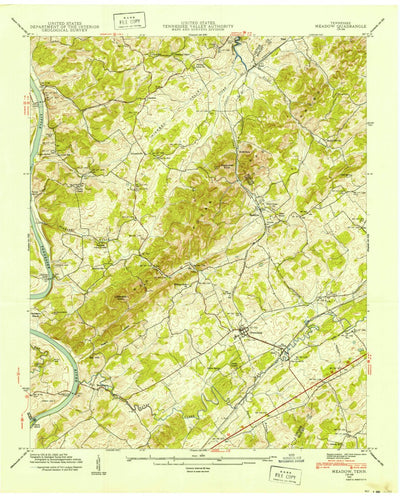United States Geological Survey Meadow, TN (1940, 24000-Scale) digital map