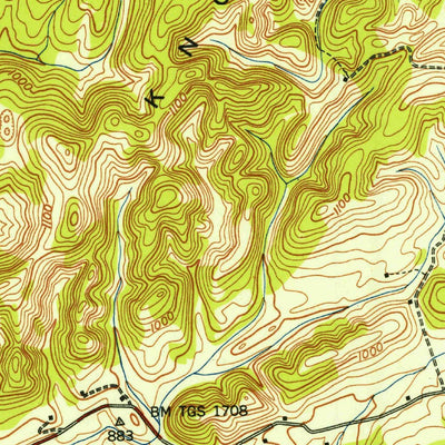 United States Geological Survey Meadow, TN (1940, 24000-Scale) digital map