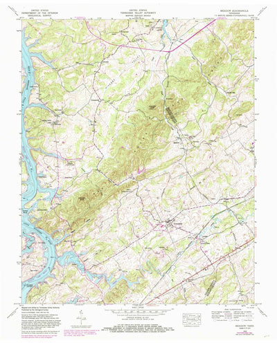 United States Geological Survey Meadow, TN (1952, 24000-Scale) digital map