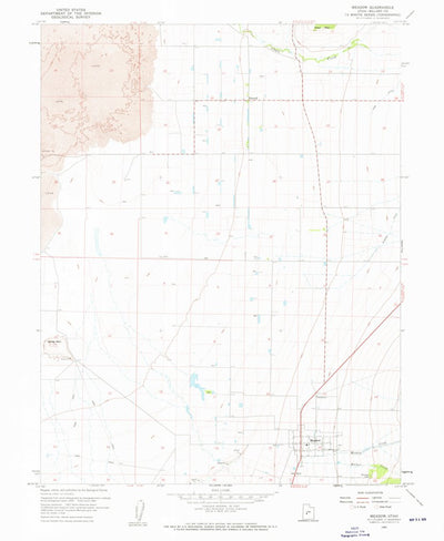 United States Geological Survey Meadow, UT (1960, 24000-Scale) digital map