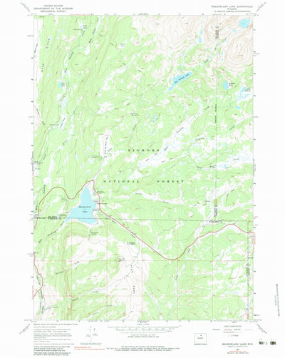 United States Geological Survey Meadowlark Lake, WY (1967, 24000-Scale) digital map