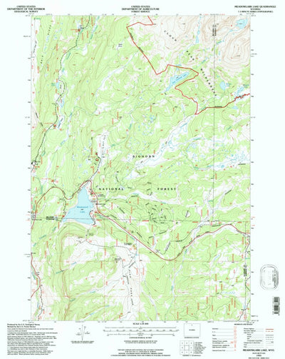 United States Geological Survey Meadowlark Lake, WY (1993, 24000-Scale) digital map