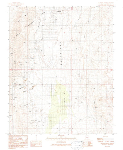United States Geological Survey Meadview South, AZ (1989, 24000-Scale) digital map
