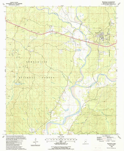 United States Geological Survey Meadville, MS (1988, 24000-Scale) digital map