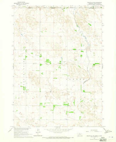 United States Geological Survey Meadville NW, NE-SD (1964, 24000-Scale) digital map