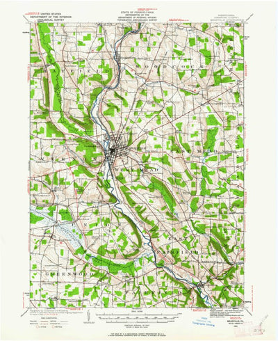 United States Geological Survey Meadville, PA (1923, 62500-Scale) digital map