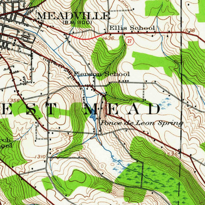 United States Geological Survey Meadville, PA (1923, 62500-Scale) digital map
