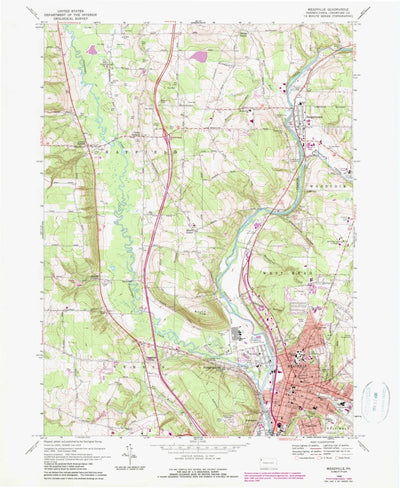 United States Geological Survey Meadville, PA (1968, 24000-Scale) digital map
