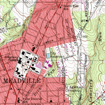 United States Geological Survey Meadville, PA (1998, 24000-Scale) digital map