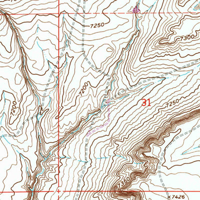 United States Geological Survey Measel Spring Reservoir, WY (1960, 24000-Scale) digital map
