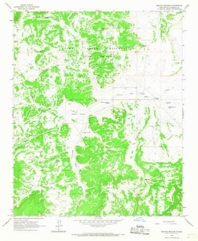 United States Geological Survey Mecate Meadow, NM (1964, 24000-Scale) digital map