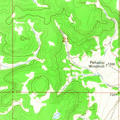 United States Geological Survey Mecate Meadow, NM (1964, 24000-Scale) digital map