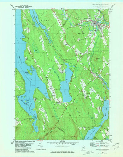 United States Geological Survey Mechanic Falls, ME (1981, 24000-Scale) digital map