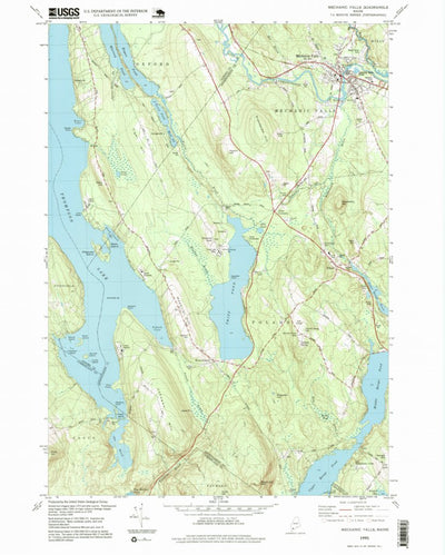 United States Geological Survey Mechanic Falls, ME (1995, 24000-Scale) digital map