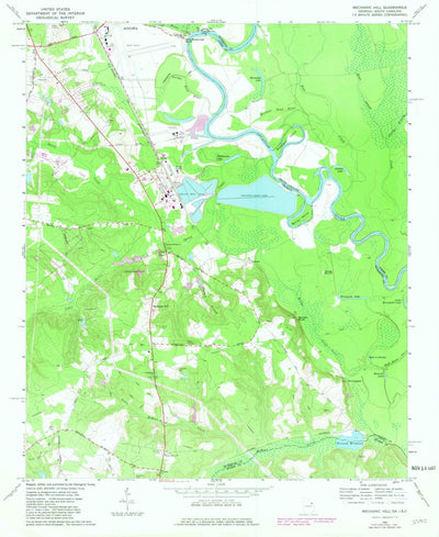 United States Geological Survey Mechanic Hill, GA-SC (1965, 24000-Scale) digital map