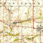 United States Geological Survey Mechanicsburg, IL (1954, 62500-Scale) digital map
