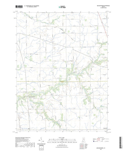 United States Geological Survey Mechanicsburg, IN (2022, 24000-Scale) digital map