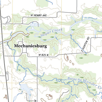 United States Geological Survey Mechanicsburg, IN (2022, 24000-Scale) digital map