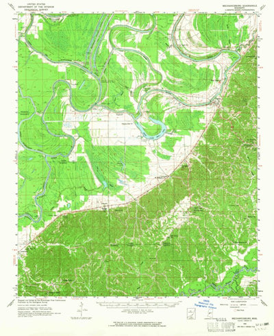 United States Geological Survey Mechanicsburg, MS (1963, 62500-Scale) digital map